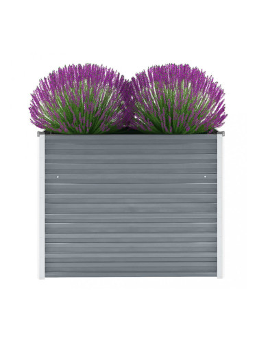 Sonata Градински плантер, поцинкована стомана, 100x40x77 см, сив