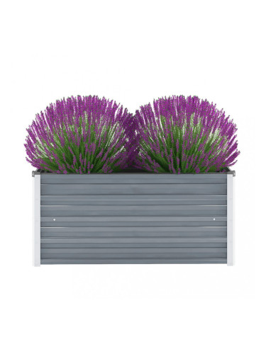 Sonata Градински плантер, поцинкована стомана, 100x40x45 см, сив