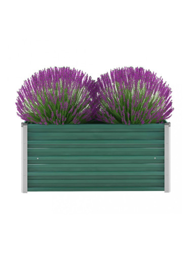 Sonata Градински плантер, поцинкована стомана, 100x40x45 см, зелен