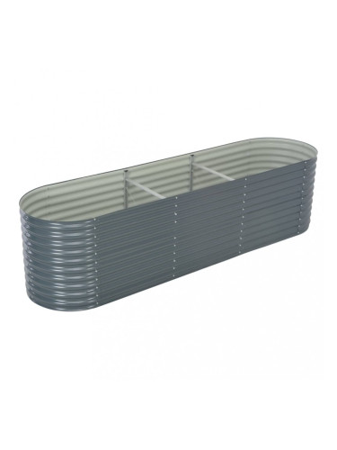 Sonata Градински плантер, 320x80x81 см, поцинкована стомана, сив