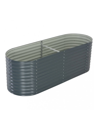 Sonata Градински плантер, 240x80x81 см, поцинкована стомана, сив