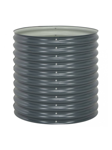 Sonata Градински плантер, 80x80x81 см, поцинкована стомана, сив