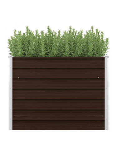Sonata Градински плантер, кафяв, 100x40x77 см, поцинкована стомана