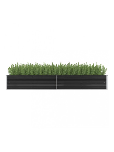 Sonata Градински плантер, антрацит, 320x80x45 см, поцинкована стомана