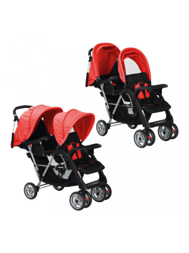 Sonata Бебешка количка - двойна, червено и черно