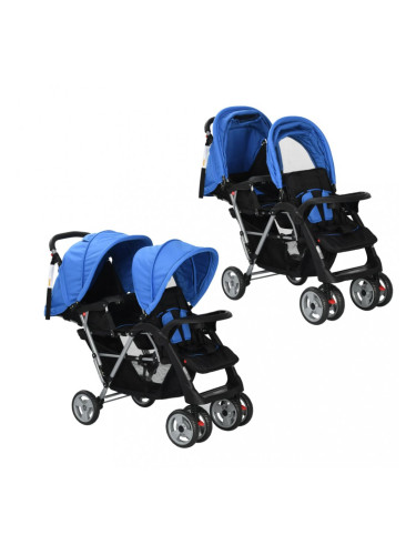 Sonata Бебешка количка - двойна, синьо и черно