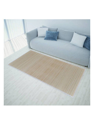 Правоъгълен естествен бамбуков килим 150 х 200 см