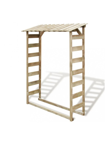 Sonata Навес за дърва за огрев, 150x44x176 cм, FSC импрегниран бор