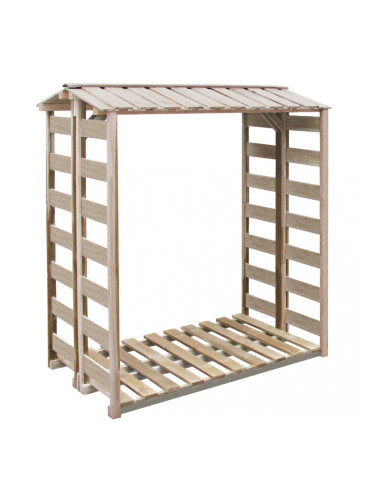 Sonata Навес за дърва за огрев, 150x100x176 cм, FSC импрегниран бор