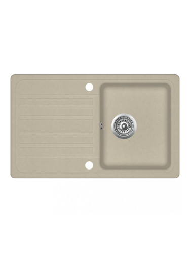Sonata Гранитна кухненска мивка с едно корито, бежова