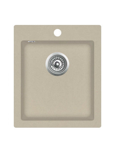 Sonata Гранитна кухненска мивка с едно корито, бежова