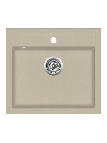 Sonata Гранитна кухненска мивка с едно корито, бежова