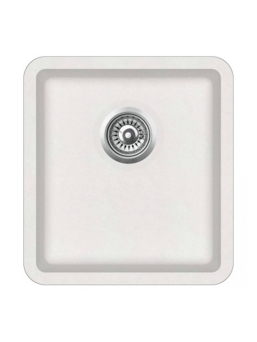 Sonata Гранитна кухненска мивка с едно корито, бяла