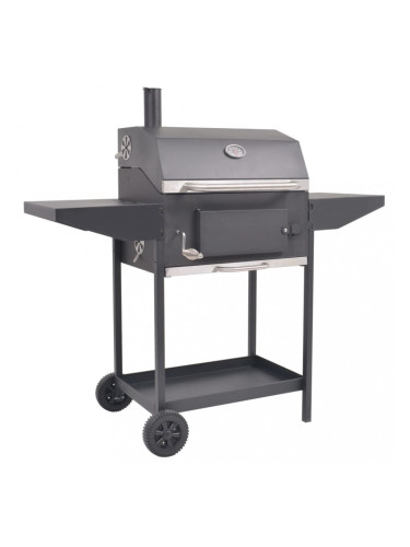 Sonata Барбекю на дървени въглища с долен рафт, черно