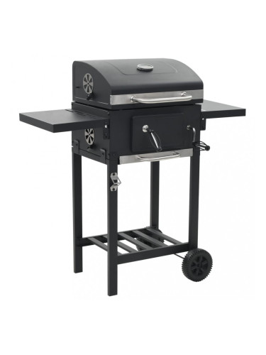 Sonata Барбекю грил на дървени въглища с долен рафт, черно