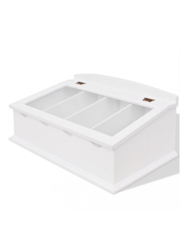 Sonata Поставка за прибори за хранене, MDF, бяла, бароков стил