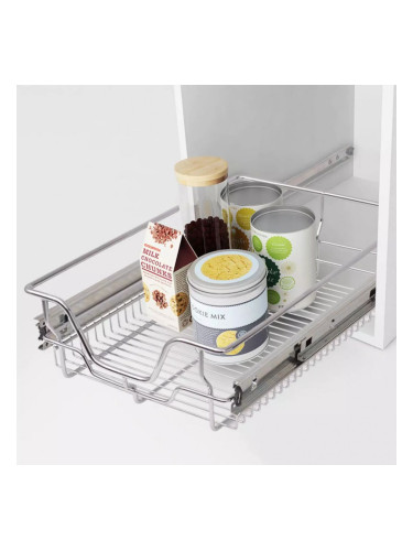 Sonata Плъзгащи се телени кошници, 2 бр, сребристи, 400 мм