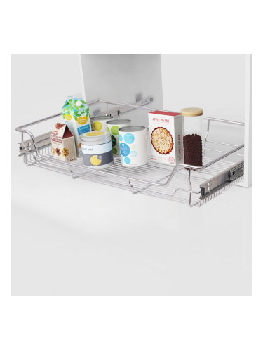 Sonata Плъзгащи се телени кошници, 2 бр, сребристи, 800 мм