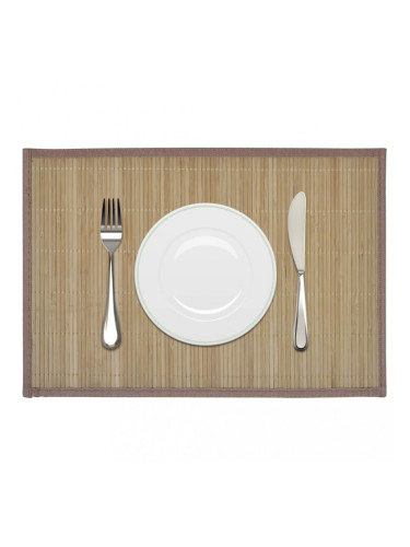 Бамбукови подложки за хранене 30 x 45 см, кафяви - 6 бр