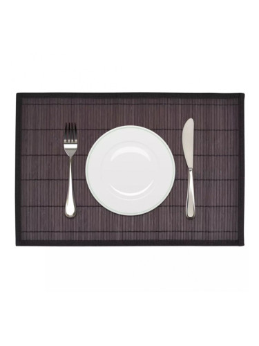 Бамбукови подложки за хранене 30 x 45 см, тъмно кафяви - 6 бр