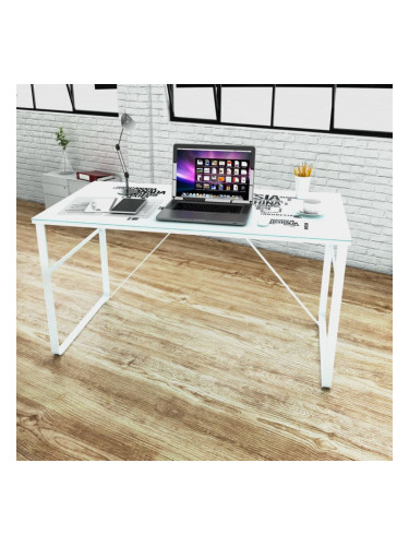 Правоъгълно бюро за дома и офиса с креативна карта на работния плот