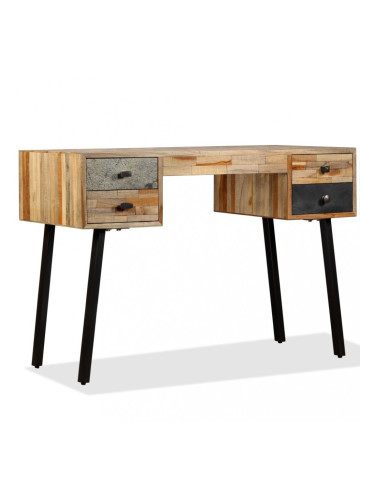 Sonata Бюро, регенерирано тиково дърво масив, 110х50х76 см