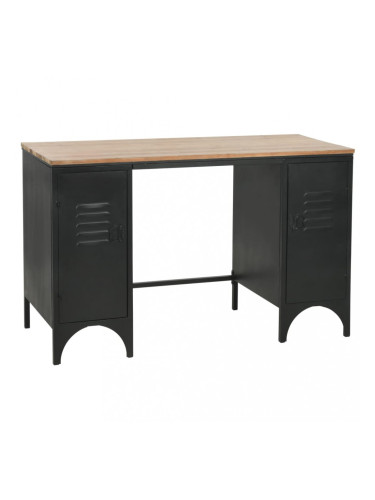 Sonata Двойно бюро тип писалище, ела масив и стомана, 120x50x76 см