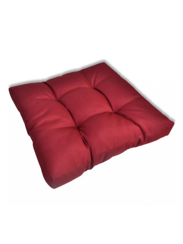 Възглавница за стол 60 х 60 х 10 см, винено червена тапицерия