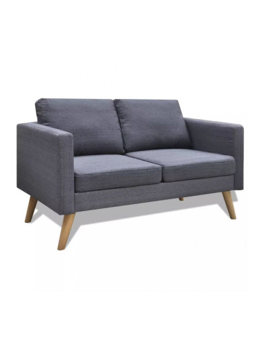 Sonata Двуместен диван, тапицерия от плат, тъмносив