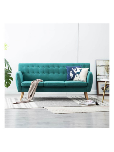 Sonata 3-местен диван, тапицерия от плат, 172x70x82 см, зелен