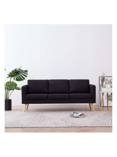 Sonata 3-местен диван, текстил, черен