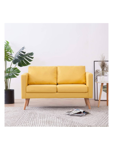 Sonata 2-местен диван, текстил, жълт