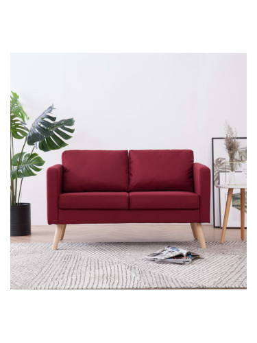 Sonata 2-местен диван, текстил, виненочервен