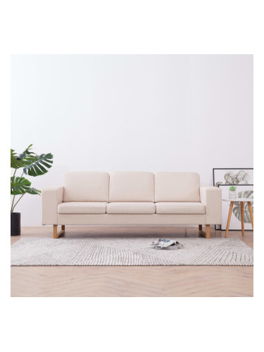 Sonata 3-местен диван, текстил, кремав
