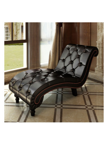 Sonata Кушетка-шезлонг с копчета, изкуствена кожа, кафява