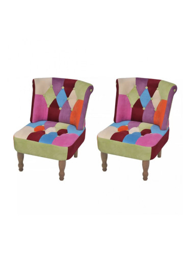 Sonata Фотьойл френски стил, 2 бр, пачуърк дизайн, без подлакътници