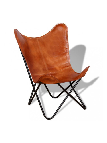 Sonata Стол “пеперуда“, истинска кожа, кафява