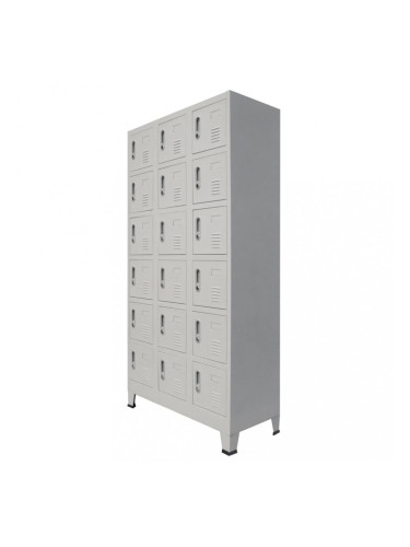 Sonata Заключващ се шкаф с 18 отделения, метален, 90x40x180 cм