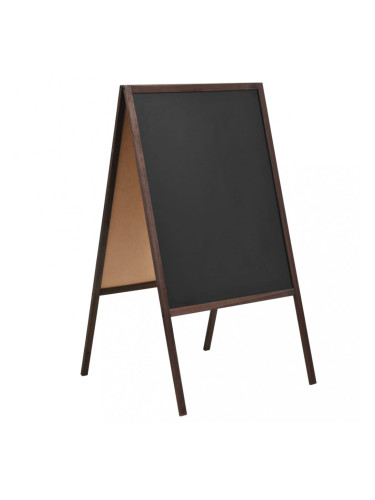 Sonata Двустранна черна дъска, кедрово дърво, свободностояща, 60x80 см