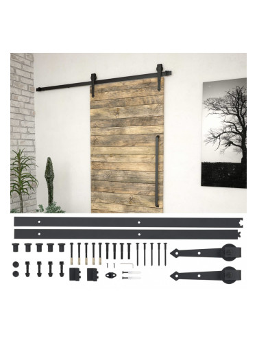 Sonata Комплект механизъм за плъзгаща врата, 183 см, стомана, черен