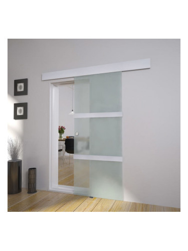 Sonata Плъзгаща врата, алуминий и стъкло, 178 см, сребриста