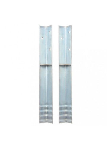 Sonata L-образни земни анкери, 2 бр, галванизирана стомана, 5x5x50 см