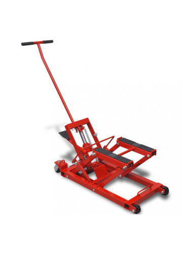 Червен хидравличен крик за мотор/АТВ, 680 кг