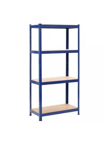 Sonata Стелаж за съхранение, син, 80x40x160 см, стомана и МДФ