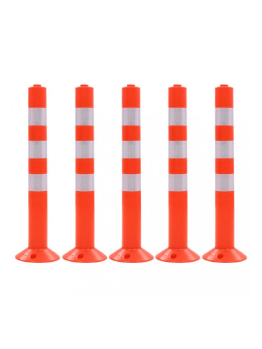 Sonata Сигнални колчета за контрол на трафика, 5 бр, пластмаса, 75 см