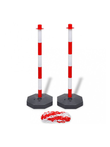 Комплект за паркиране, стойки + 10 м пластмасова верига