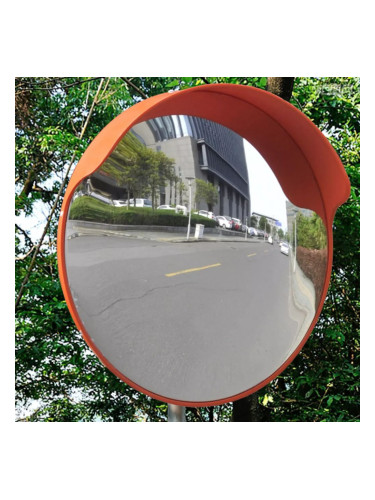 Изпъкнало пътно огледало PC пластмаса, черно 45 см външно