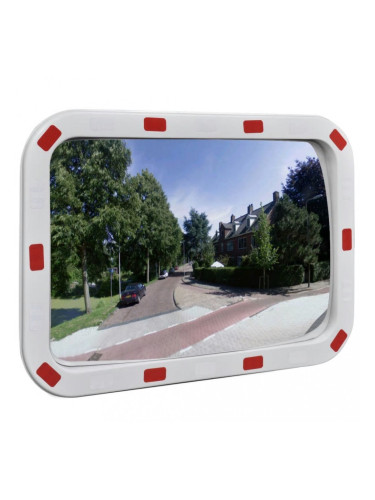 Правоъгълно пътно огледало PC пластмаса, 40 x 60 см, с рефлектори