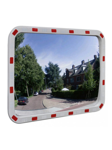 Правоъгълно пътно огледало PC пластмаса, 60 x 80 см, с рефлектори