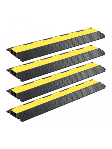 Sonata Защитни рампи за кабели, 4 бр, 2 канала, гума, 101,5 см